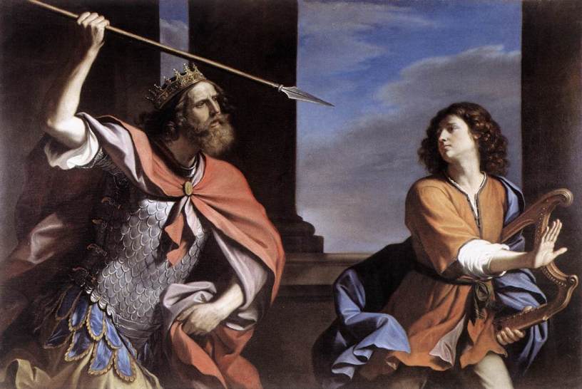 Saul tries to spear David