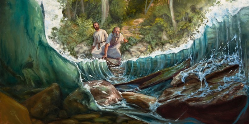 Elijah parts the Jordan River